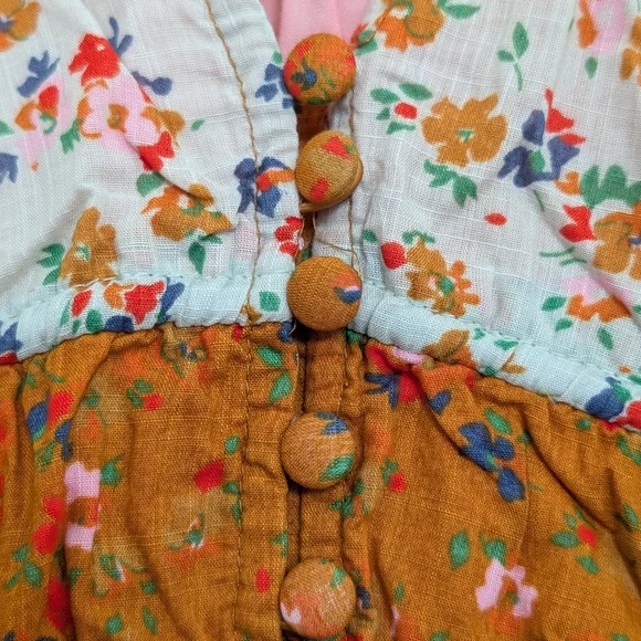 Anthropologie Tiered & True floral maxi prairie dress SP - Picture 4 of 11